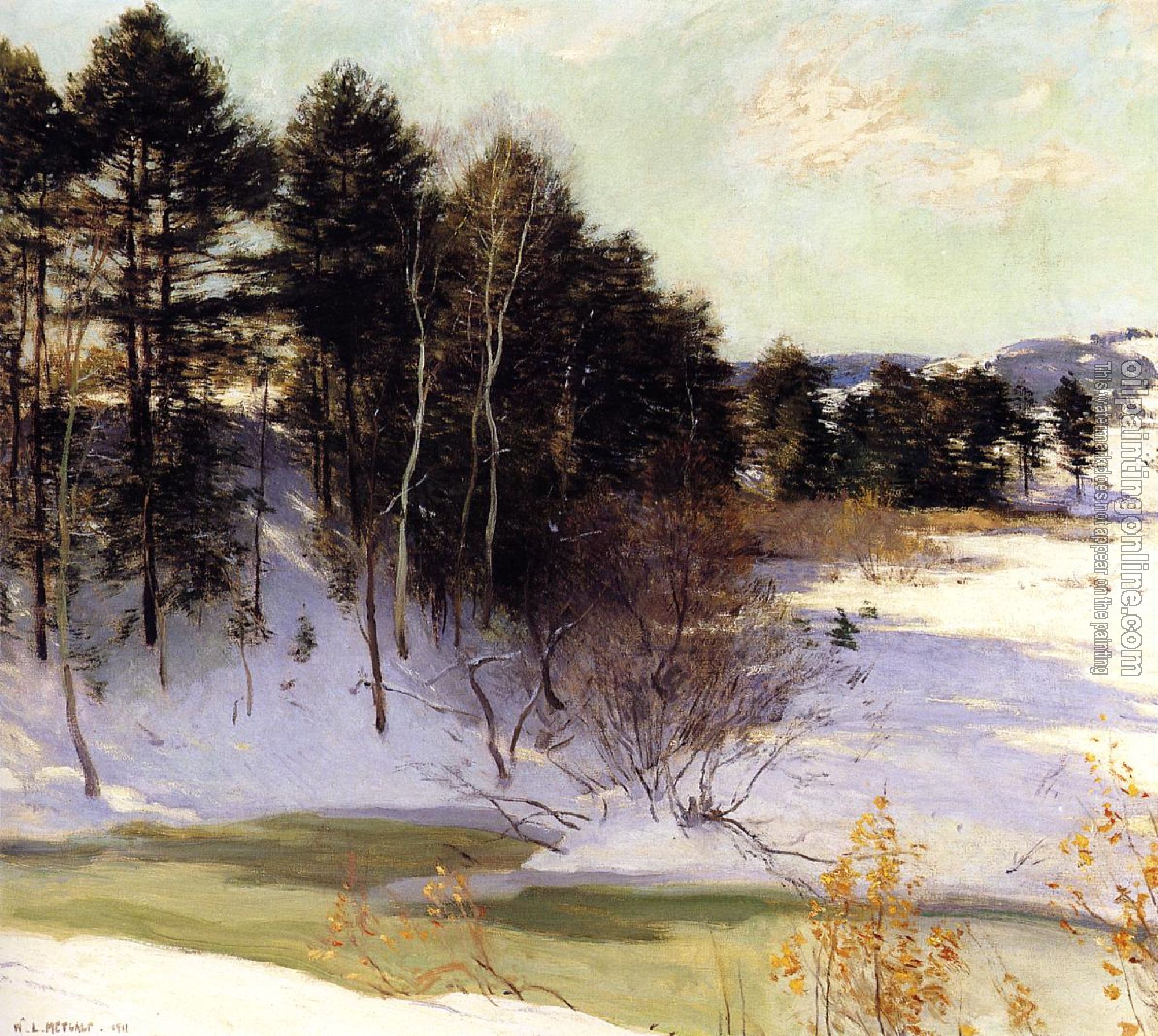 Willard Leroy Metcalf - Thawing Brook